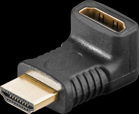 65744 Adapter, HDMI male to female, 8K 60 Hz, 90°, top