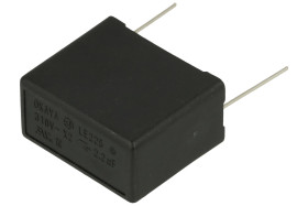 Kondensator; X2; polipropylenowy; MKP; 2,2uF; 310V AC; LE-MX; LE225-MX; 10%; 15x25x31mm; 27,5mm; luzem; -55...+110°C; Okaya; RoH