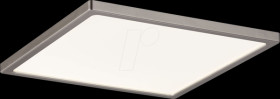 92939 LED recessed panel Areo, 12 W, 3000 K, square, dimmable, nickel