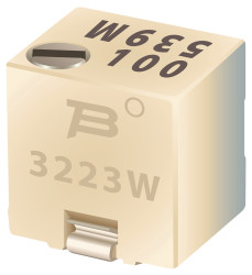 Potencjometr dostrojczy 50kΩ SMD 0.125W 11 -zwoje Regulacja górna