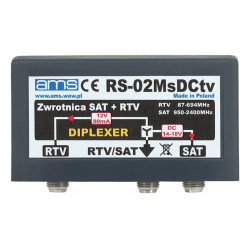Zwrotnica SAT-RTV RS-02MsDCtv 2w1 SUMATOR I ROZGAŁŁŻNIK SAT/RTV