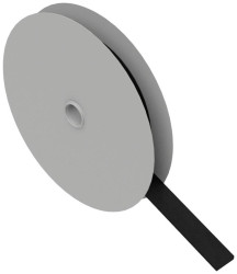 Hebotec 11-KE10001FRT Taśma rzepowa do wiązania element z pętelkami i haczykami (D x S) 1000 mm x 10 mm czarny 1 m