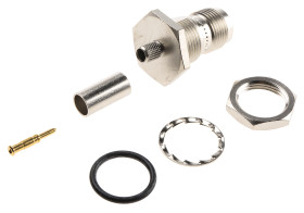 Złącze koncentryczne Montaż na panelu Żeński 50Ω typ złącza Złącze TNC 0 to 6GHz Połączenie zagniatane typ kabla RG58
