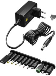 Zasilacz uniwersalny 3V - 12V, maks. 3,6W, 11 adapterów 65592
