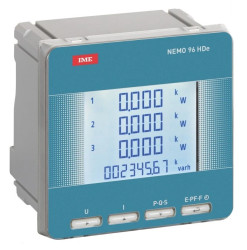 Miernik parametrów sieci NEMO 96 HDE tablicowy 1-5A 450V wyjście impulsowe + RS485 klasa 1 MF96E06