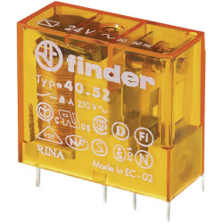Finder 40.52.8.240.0000 PCB Relay 240V AC 8A 2 change-overs