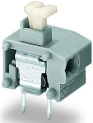 PCB terminal, 1 pole, pitch 10 mm, AWG 24-18, 10 A, push-in, gray, 235-851/332-000