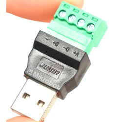 Wtyk USB-A męski z szybkozłączem terminal śrubowy 4-pin bez lutowania