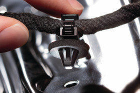 Opaska kablowa 45mm materiał: Nylon 66 Czarny Regulowany zacisk