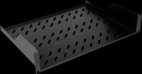 26210021 19-inch shelf, 2 U, black