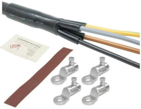 Mufa kablowa termokurczliwa z końcówkami kablowymi ze śrubą zrywalną MSLS240 Al/Cu 4x120-240mm² 1kV 2xśruba Al MSLS2402A12