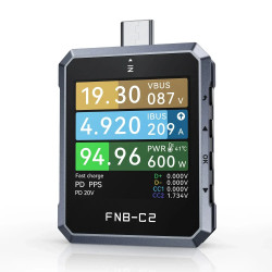 Tester USB-C PD 3.1 240W – miernik napięcia i prądu USB, tester kabli E-Marker – FNIRSI FNB-C2