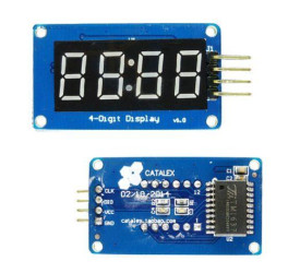 Opencircuit 4x 7-Segment clock display module (serial)