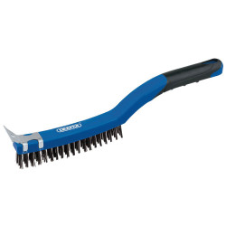 Draper 17179 Wire Scratch Brush with Scraper (3 Row)