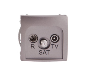 Simon Basic Gniazdo antenowe RD/TV/SAT końcowe stal inox BMZAR-SAT1.3/1.01/21