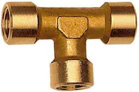 T connector, L 73 mm, 60 bar, brass, for pipe systems, 112724