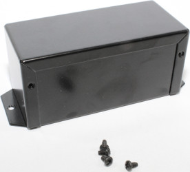 Aluminum enclosure, (L x W x H) 127 x 76 x 56 mm, black (RAL 9005), IP32, 1411FBNBK