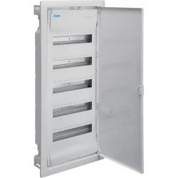 Rozdzielnica podtynkowa z drzwiami metalowymi, 5 rzędów, 60 modułów, IP30, HAGER Volta VU60NC