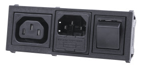 Złącze IEC IEC C13, C14, na Zatrzask Żeńskie, męskie 10A Proste liczba bezp 1 Szybkozłączne Bulgin