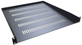 Shelf, steel, (W x H x D) 490 x 44 x 508 mm, 1 U, black, RASV190120BK1