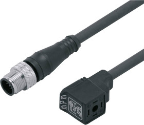 ifm Electronic E11436 Złącze męskie zaworowe z kablem formowanym E11436, C standard, styki: 3, 4, 24 V DC/AC, 1 szt.