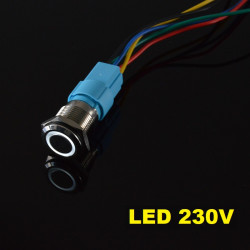 Przełącznik hermetyczny 250V 3A bistabilny 16 mm ( biały )