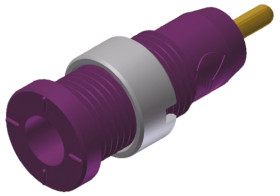 Gniazdo bananowe Żeński Połączenie lutowane typ Gniazdo bananowe Fioletowy 10A Hirschmann Test & Measurement rozmiar 2mm