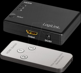 HD0042 HDMI switch, 3x individual ports, 1080p/60 Hz