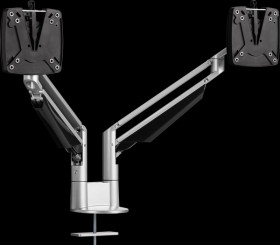 990+4019+000 Monitor holder, 2 displays, desk mount, silver, 2 - 7 kg