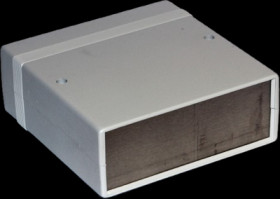 ABS device enclosure, (L x W x H) 134 x 135 x 50 mm, light gray (RAL 7035), IP54, 1598BSGY