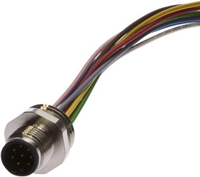 Akcesoria, Wtyczka do zabudowy, kompletna, 30V, M12 8-PIN, IP67, Złącze śrubowe M16, AV98A922