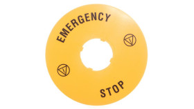 Szyld Opisowy Fi 90Mm Emergency/Stop Lpxau113