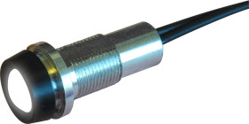 Kontrolka 12V dc, biała 10mm LED Wyprowadzenia Oxley