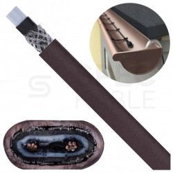 Kabel grzejny samoregulujący PHC 2x1mm2 brązowy 30W/m ekranowany do ochrony przed zamarzaniem Grand Meyer