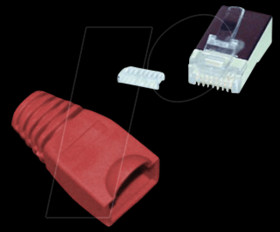 BS72057-R-10 Cat5e/6 plug + pull-in aid redpacking unit 10