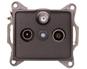 DOMO Gniazdo RTV/SAT końcowe grafit 011350041 24925