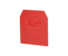 Płytka skrajna do złączek ZUG-G2,5 i ZUG-G4 czerwony PSU-4 A41-0107