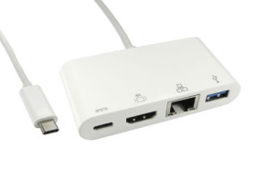 Adapter, do wyświetlaczy: 1, USB C, USB 3.1, HDMI
