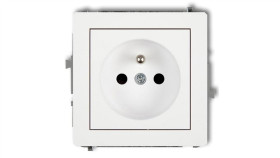 Deco Gniazdo Pojedyncze Z/U Do Ramki Białe Dgp-1Z