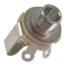 Złącze Jack 6,35 mm Żeński Stereo, montaż panelowy 25 V DC 1A