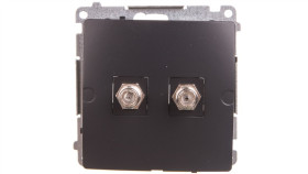 Simon Basic Gniazdo Antenowe Podwójne Typu F Grafit Matowy Bmaf2.01/28