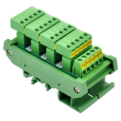 Slim DIN Rail Mount 10A/300V 5x5 Position Pluggable Screw Terminal Block Distribution Module