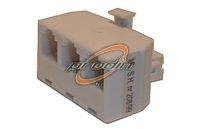 TELEFONICZNY ROZGAŁĘŹNIK WTYK/3xGNIAZDO 6P4C