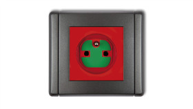 Flexi Gniazdo Pojedyncze Z/U Data Z Kluczem Czerwony 11Fgzk