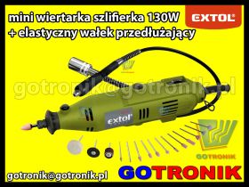 Mini wiertarka szlifierka 130W + przedłużający elastyczny wałek giętki