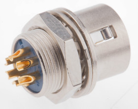 Złącze wielostykowe przemysłowe 6-pinowe Miniaturowe, panelowe Gniazdo Hirose