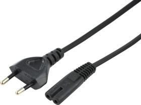 Kabel zasilający 230V 2,5A audio 5m czarny