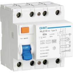 Chint 782010 RCCB RCD 63A 10kA 3-Pin Type B for Current Leakage Protection