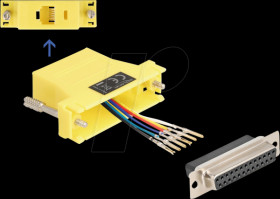 67101 Adapter D-Sub 25 Pin jack > RJ12 jack Mounting kit, yellow