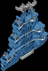 2202-3234 Three-tier feed-through terminal, dia. 0.25 - 2.5 mm, N/N/N
